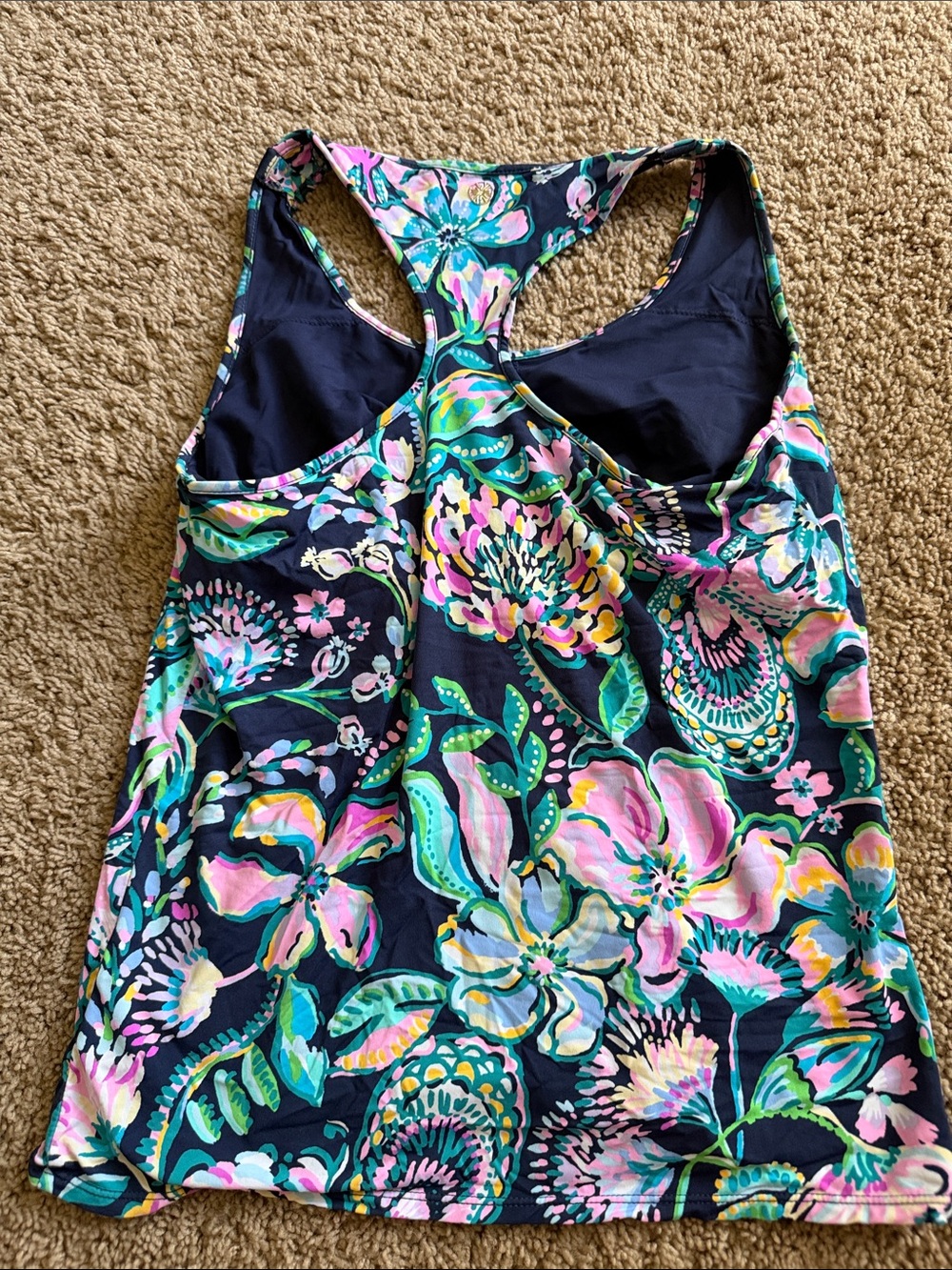 Lilly Pulitzer, Luxletic size medium floral workout tank top - Picture 3 of 5